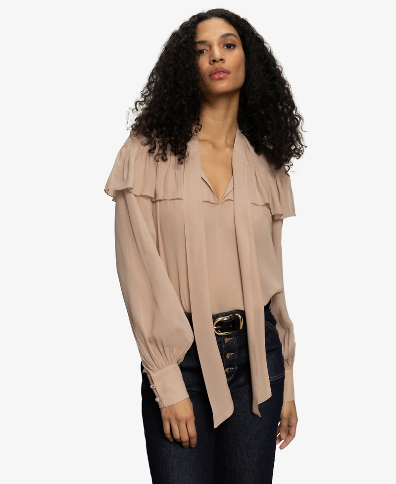 Sanctuary Women's Fade Into You Ruffle Top
