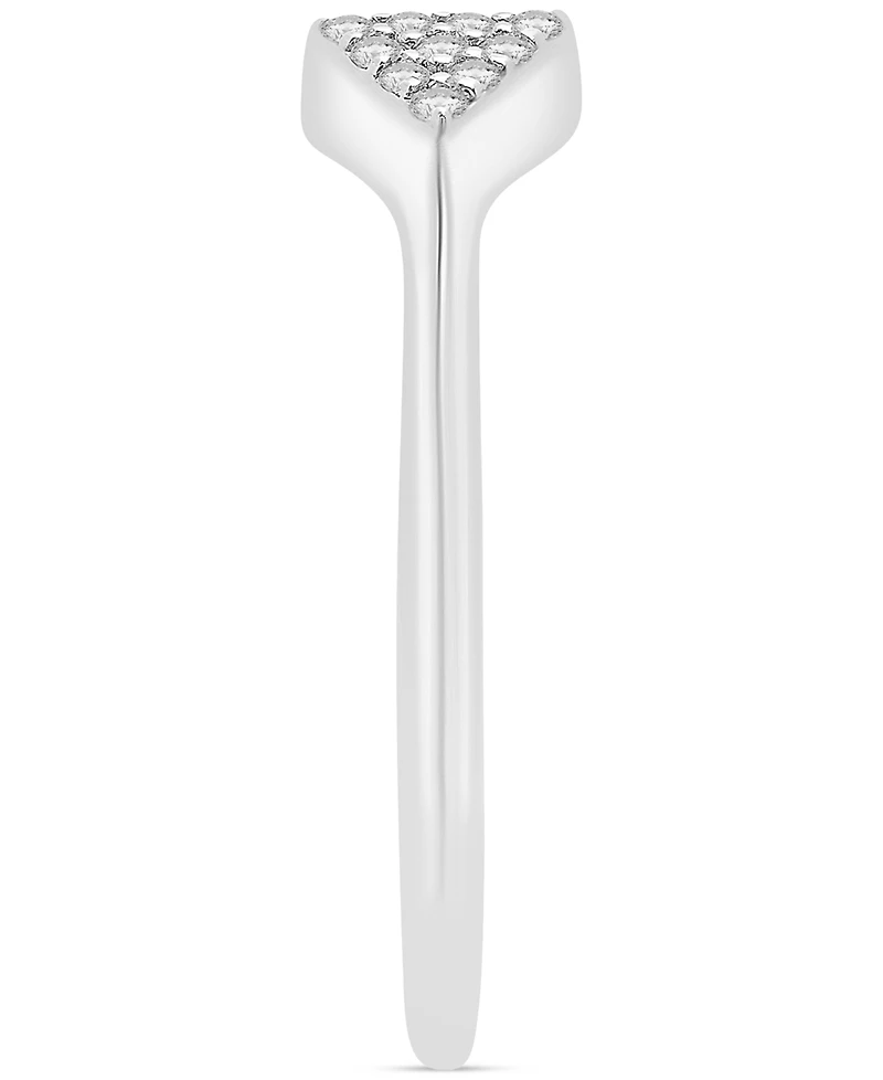 Diamond Triangle Cluster Cuff Ring (1/6 ct. t.w.) 10k Gold or White Gold, Created for Macy's