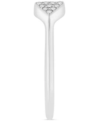 Diamond Triangle Cluster Cuff Ring (1/6 ct. t.w.) 10k Gold or White Gold, Created for Macy's