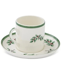 Spode Christmas Tree Espresso Cup & Saucers, Set of 4
