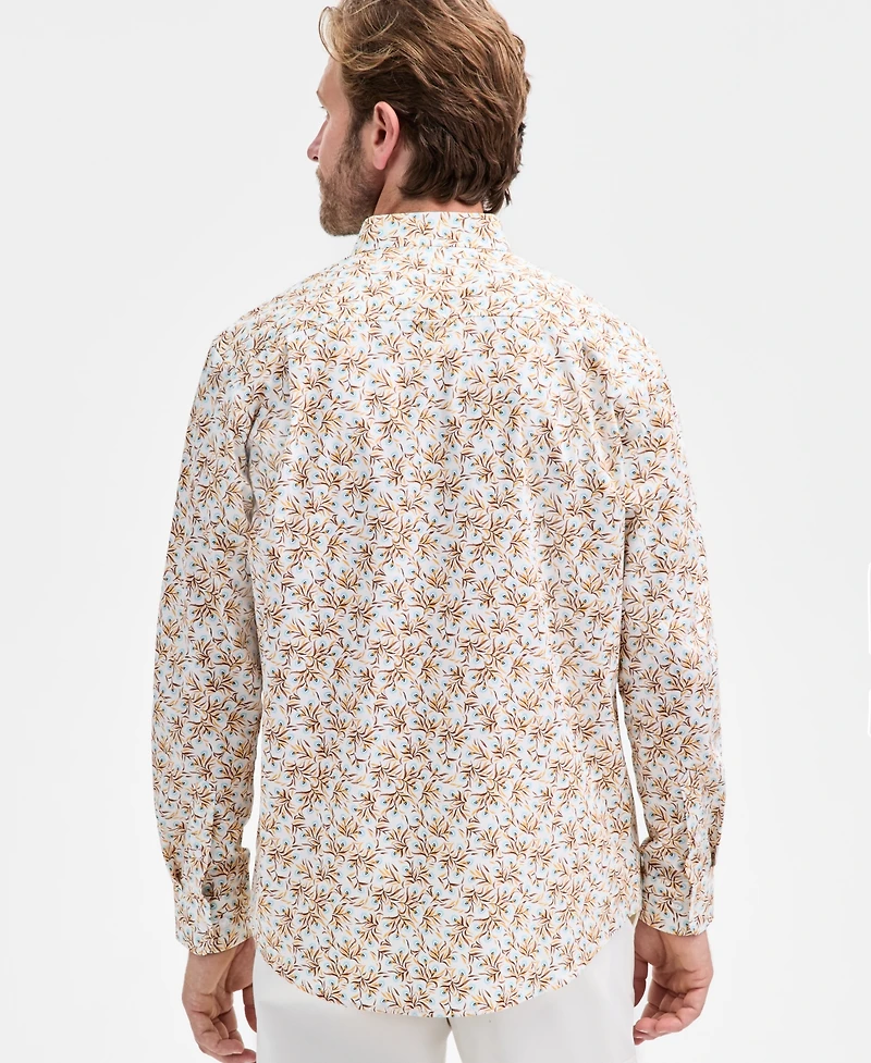Club Room Men's Motta Short Sleeve Floral Print Button-Down Shirt, Macy's Exclusive