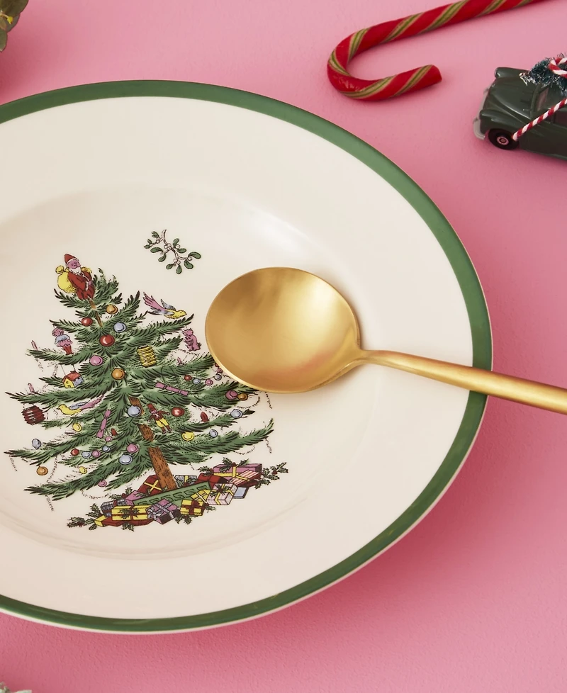 Spode Christmas Tree Soup Plates, Set of 4