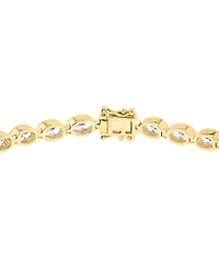 Effy Lab Grown Diamond Oval Bezel Tennis Bracelet (4-7/8 ct. t.w.) in 14k Gold