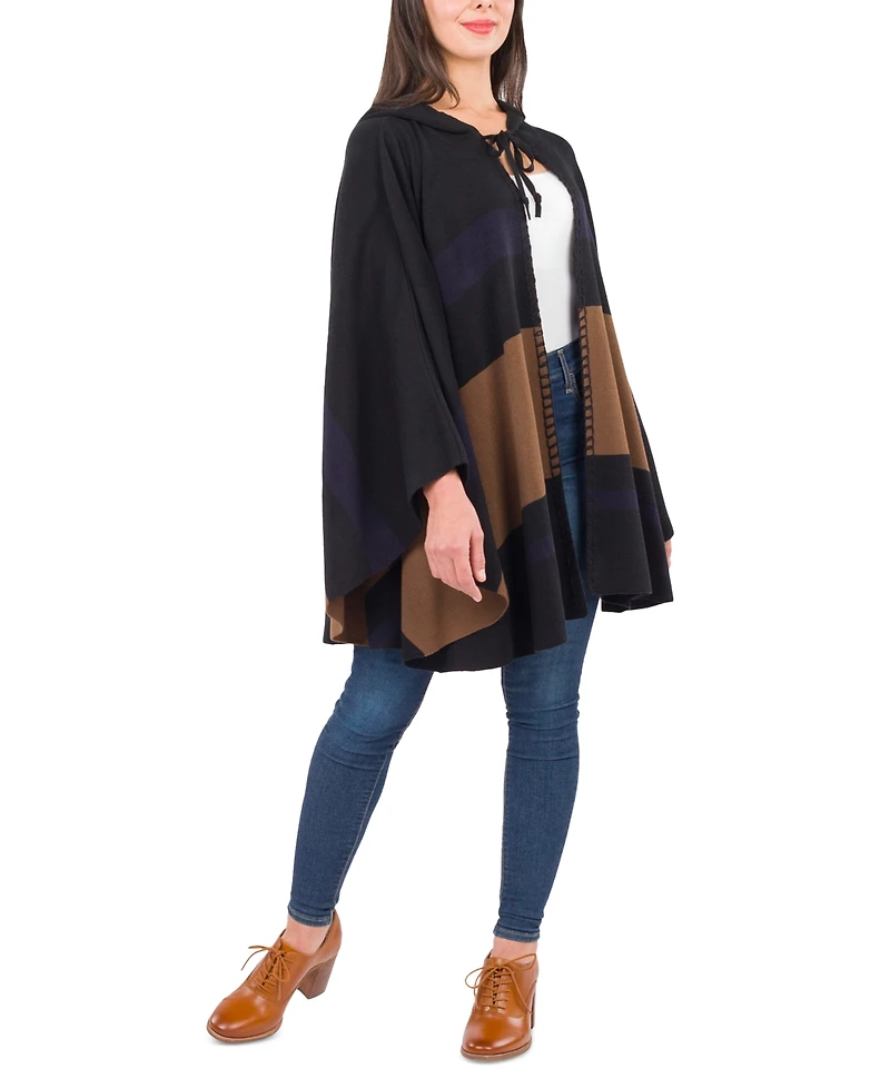 Patricia Nash Striped Hooded Cape