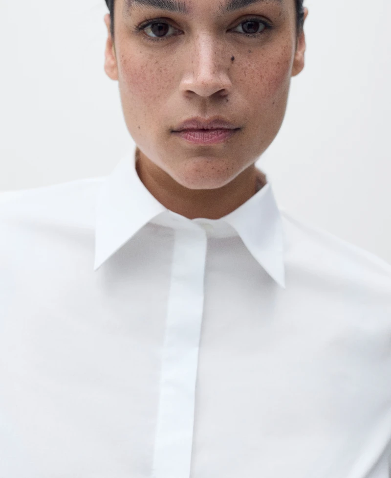 Mango Women's Fitted Cotton Shirt