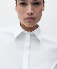 Mango Women's Fitted Cotton Shirt