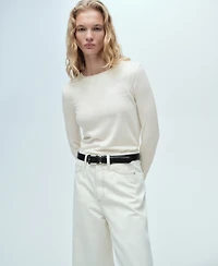 Mango Women's Wool-Blend Round-Neck Sweater