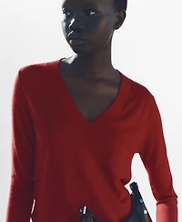 Mango Women's V-Neck Knit Sweater