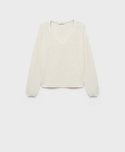 Mango Women's V-Neck Knit Sweater