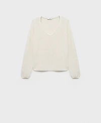 Mango Women's V-Neck Knit Sweater