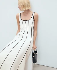 Mango Women's Striped Cotton Dress