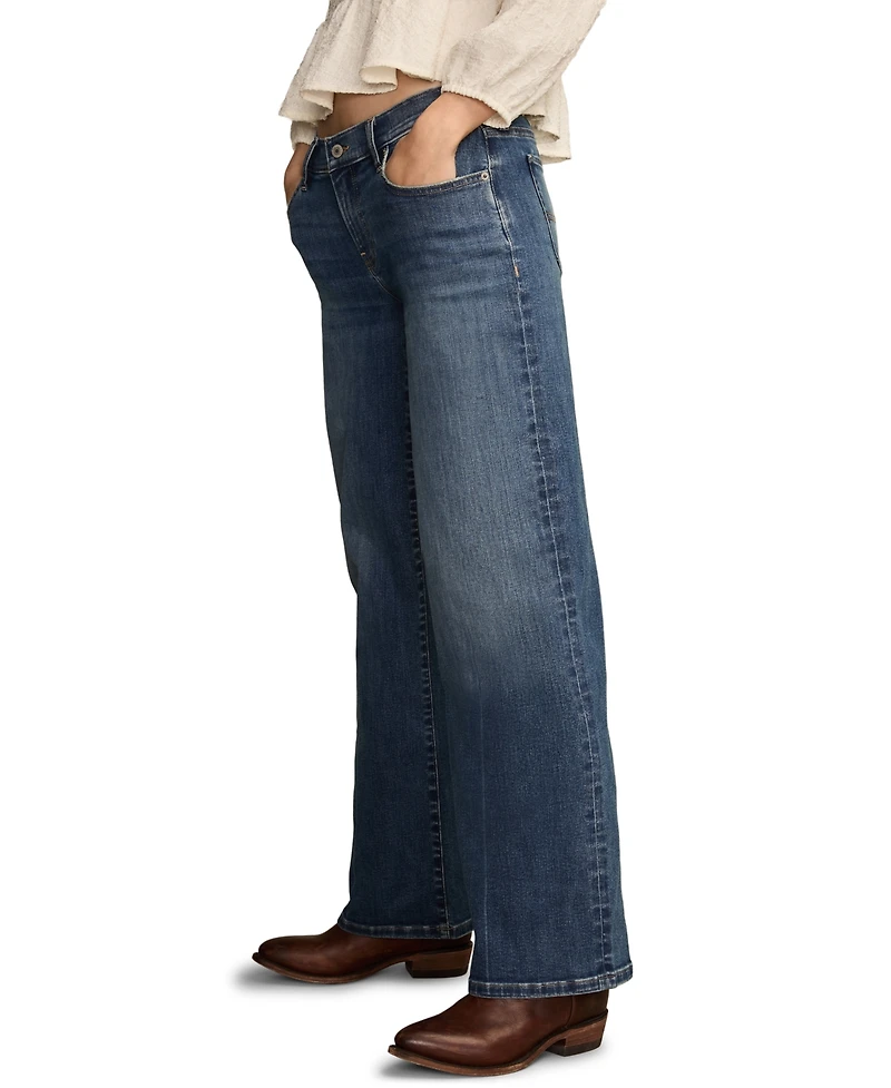 Lucky Brand Women's Mid Rise Sweet Wide Leg Jeans