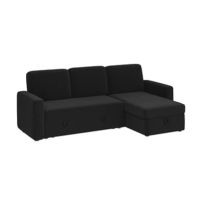 L-Shaped Reversible Sleeper Sectional Sofa with Chaise & Usb Type-c Ports