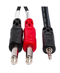 Hosa Technology 3' Stereo 3.5mm Mini Male to Two 1/4" Phone Males Breakout Y-Cable