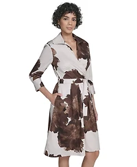 Calvin Klein Women's V-Neck Shirt Dress