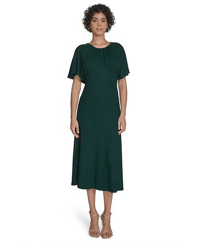Calvin Klein Women's Flutter Sleeve Midi Dress