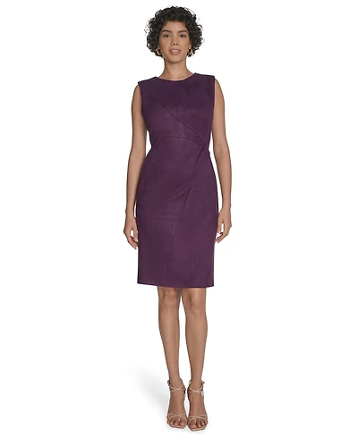 Calvin Klein Women's Side Ruched Midi Dress