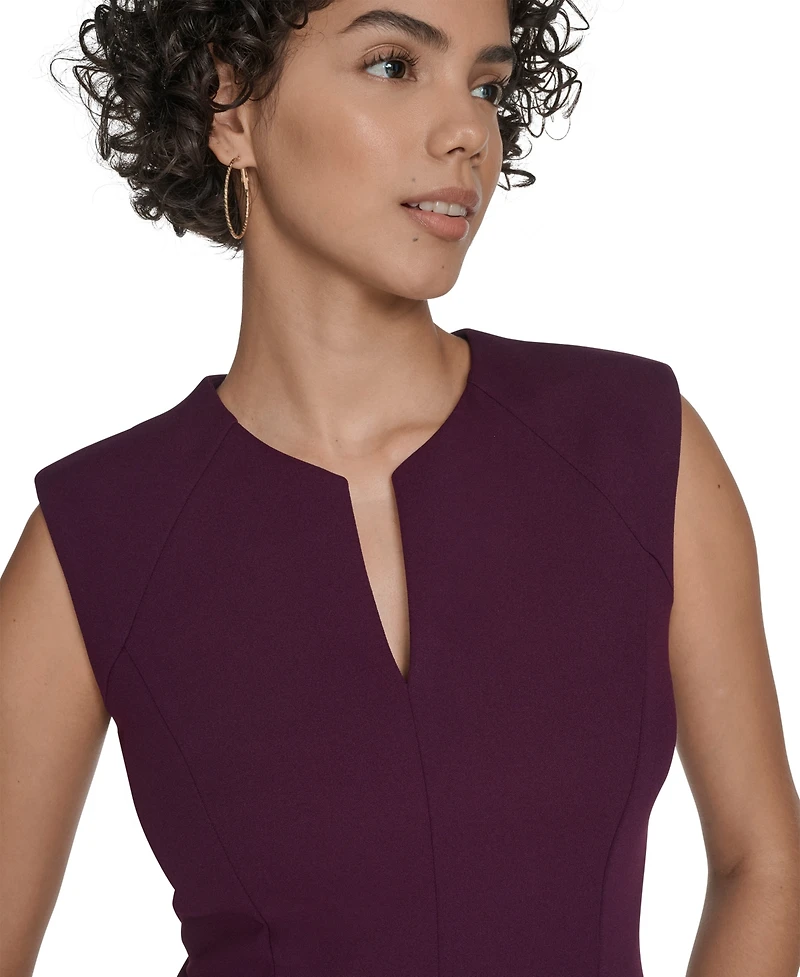 Calvin Klein Women's V-Neck Sleeveless Midi Dress