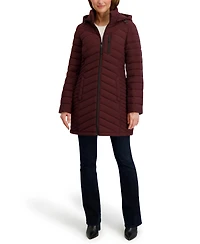 Nautica Women's Hooded Water-Resistant Puffer Coat