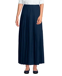 Lands' End Big Girls Solid Pleated Skirt Ankle Length