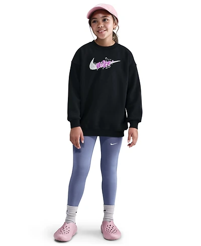 Nike Big Girls Sportswear Club Fleece Oversized Crewneck Sweatshirt