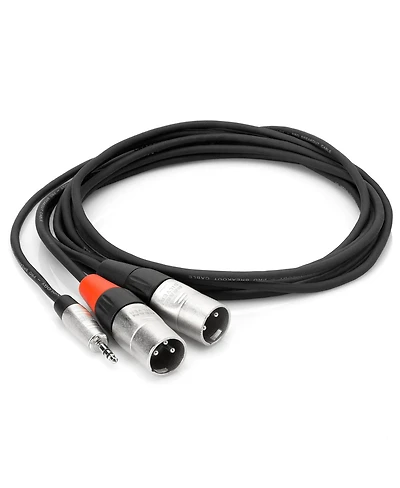 Hosa Technology 15' Rean 3.5mm Trs to Dual XLR3M 24 Awg Pro Stereo Breakout Cable
