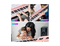 Akiudex 88-Key Foldable Digital Piano with Bag Microphone and Music Stand
