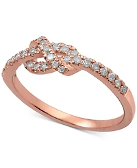 Diamond Knot Band (1/4 ct. t.w.) 14k Rose, Yellow or White Gold