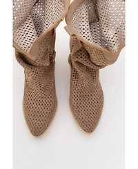 Prologue Shoes Larry Elasticated Block Heel Boot