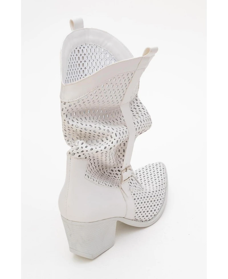 Prologue Shoes Larry Elasticated Block Heel Boot