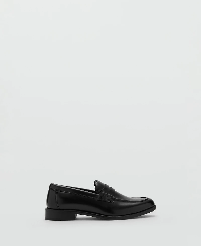 Mango Men's Nappa Leather-Effect Moccasins