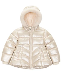 S Rothschild & Co Toddler Little Girls Metallic Quilted Jacket
