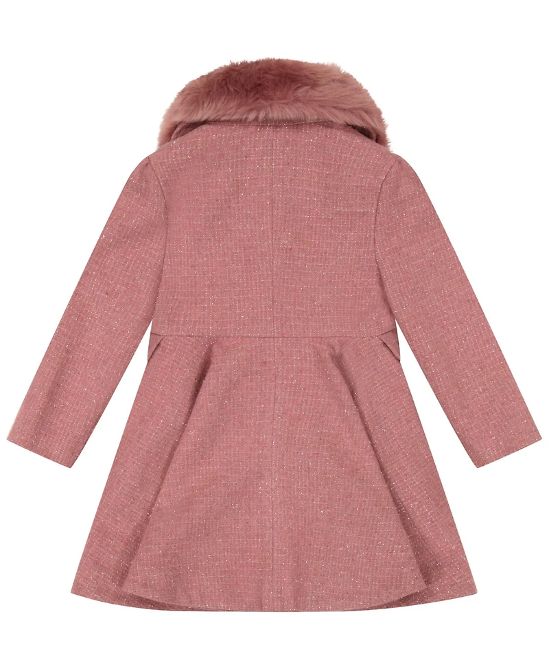 S Rothschild & Co Toddler and Little Girls Tweed Princess Dress Coat
