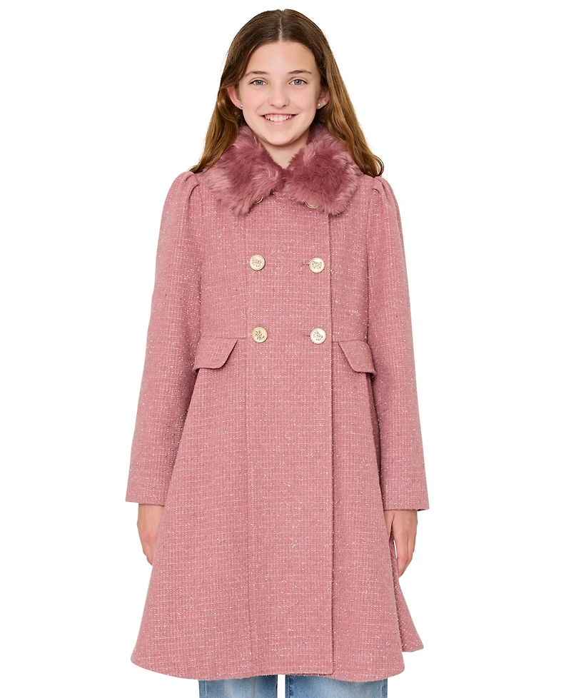 S Rothschild Big Girls Tweed Princess Dress Coat