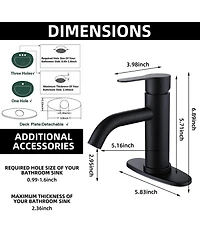 Greenspring Single Hole Single-Handle Bathroom Faucet in Matte Black