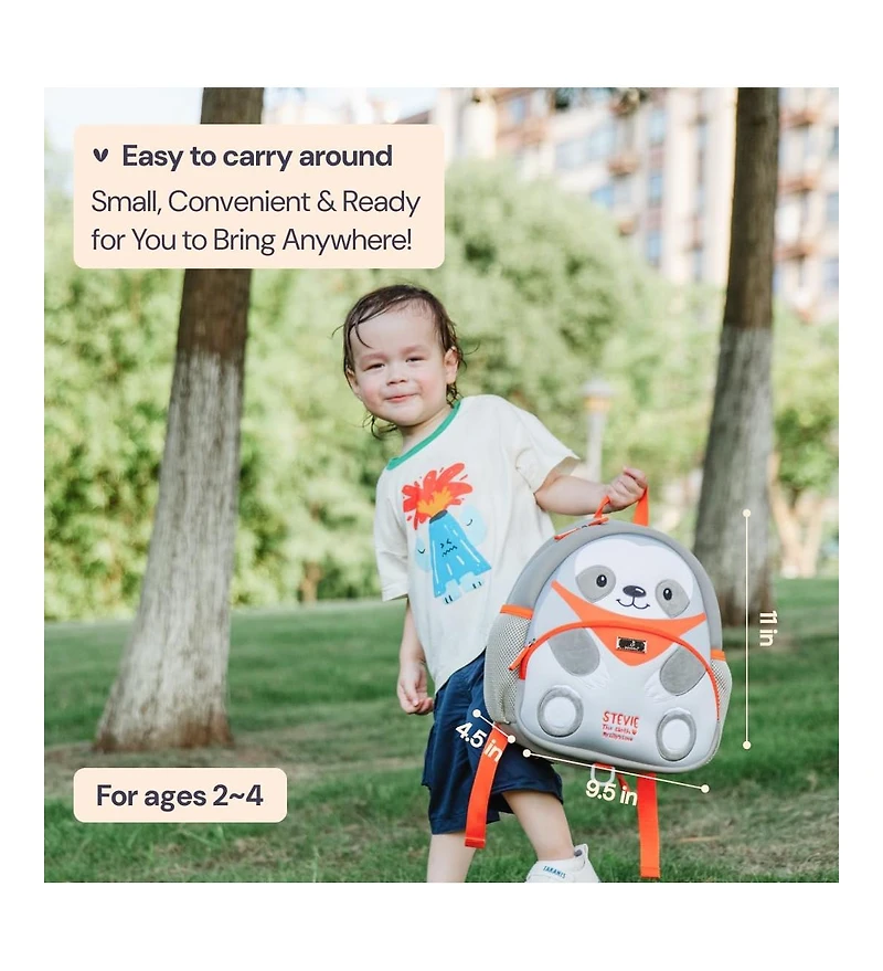 BabbleRoo Toddler Backpack for Boys and Girls Cooper the Cat with Leash