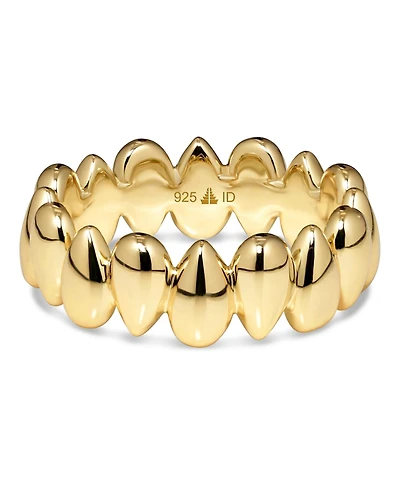 Devata Teardrop Eternity Band Ring in Gold Plated Sterling Silver