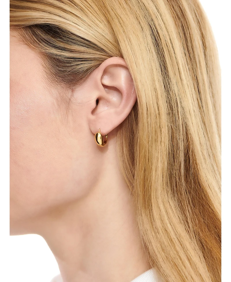 Devata Teardrop Hoop Earrings in Gold Plated Sterling Silver