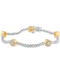 Diamond Circle Bracelet in 14k Gold over Sterling Silver (1/2 ct. t.w.)