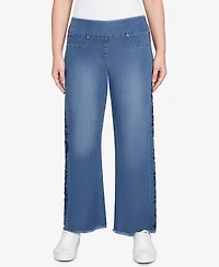 Ruby Rd. Petite Flocked Bootcut Ankle Jeans