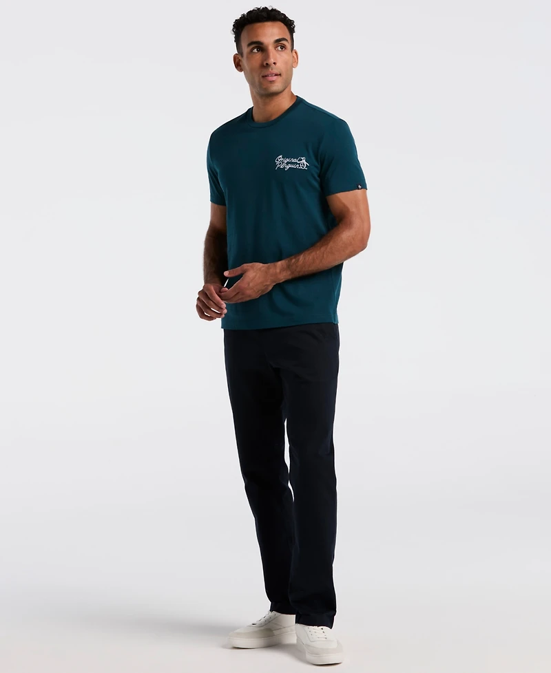 Original Penguin Men's Graphic Poker Scene Short Sleeve Jersey T-Shirt