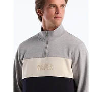 Original Penguin Men's Color-Blocked Fleece Zip Pull On Sweatshirt