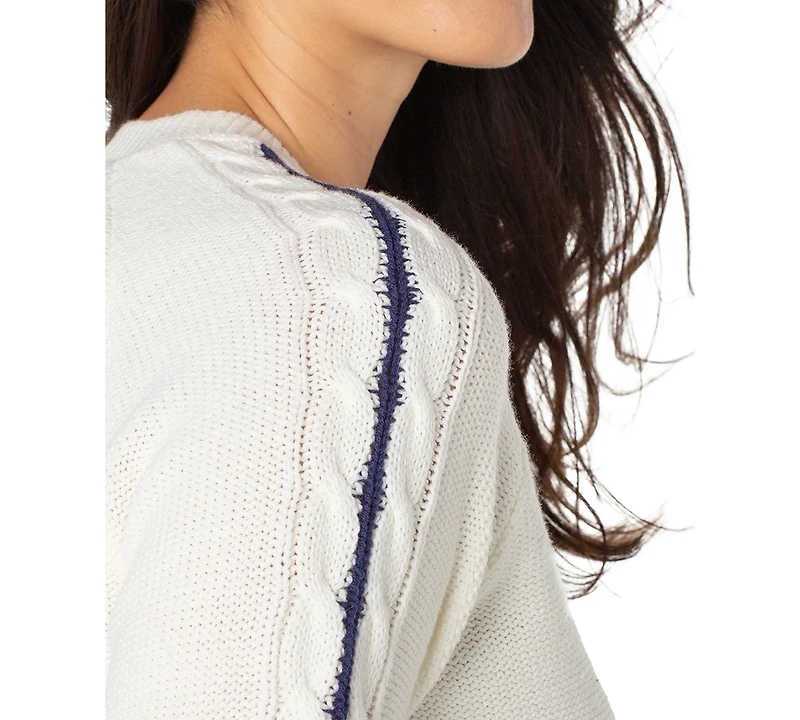 Liverpool Los Angeles Petite Long Sleeve Crewneck Sweater