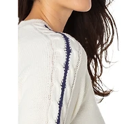 Liverpool Los Angeles Petite Long Sleeve Crewneck Sweater