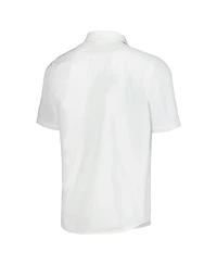 Tommy Bahama Men's White Virginia Tech Hokies Coconut Point Palm Vista IslandZone Camp Button-Up Shirt