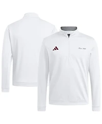 Adidas Men's White Texas A&M Aggies Elevated Quarter-Zip Jacket