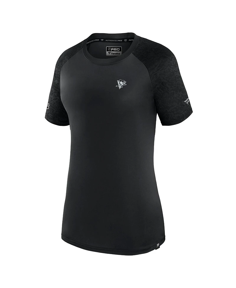 Fanatics Women's Black Pittsburgh Penguins Authentic Pro Tech T-Shirt