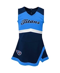 Outerstuff Girls Baby Boys and Navy Tennessee Titans Cheer Captain Jumper Dress