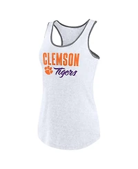 Fanatics Women's Ash Clemson Tigers Fuel Racerback Tank Top
