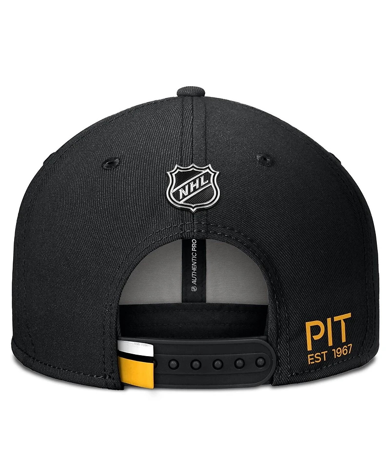 Fanatics Men's Black Pittsburgh Penguins Authentic Pro Prime Snapback Hat